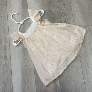 Chloe Cotton Dress star print baby Pink (size 9 months) party special occasion